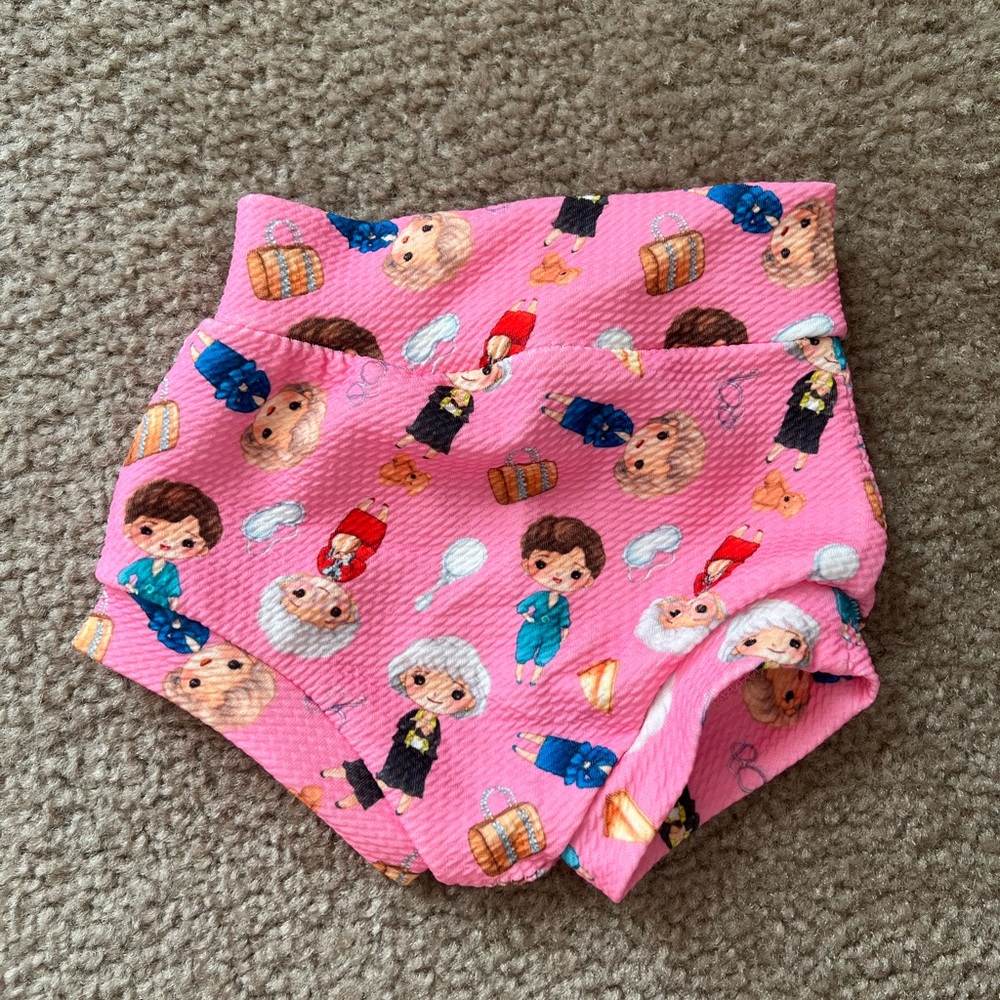 Handmade Golden Girls bummies 12-18m